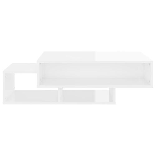 Sofabord 2 stk. 105x55x32 cm konstrueret træ hvid højglans