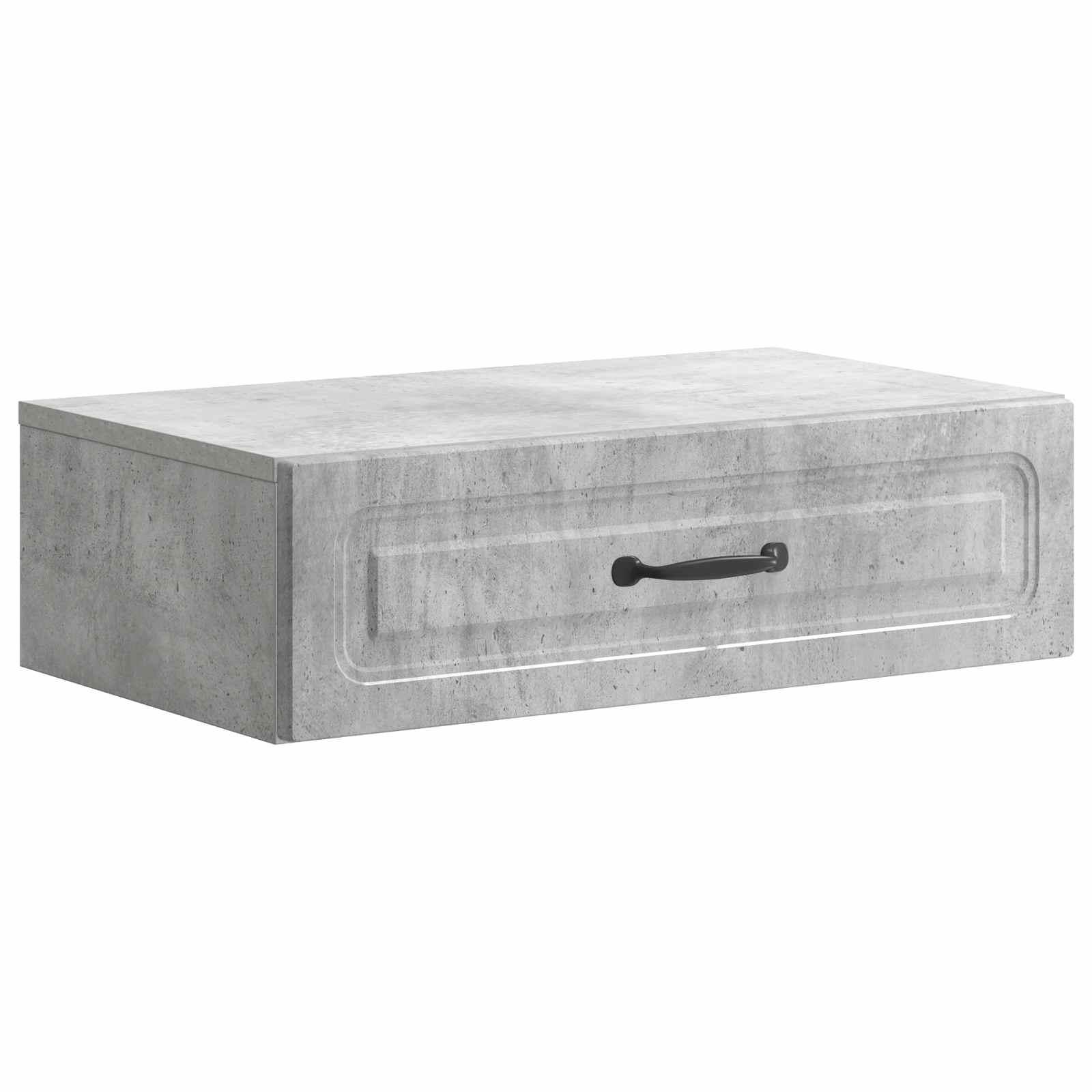 Væghængt Sideskab Betongrå 59 x 34,5 x 17 cm Konstrueret træ billede