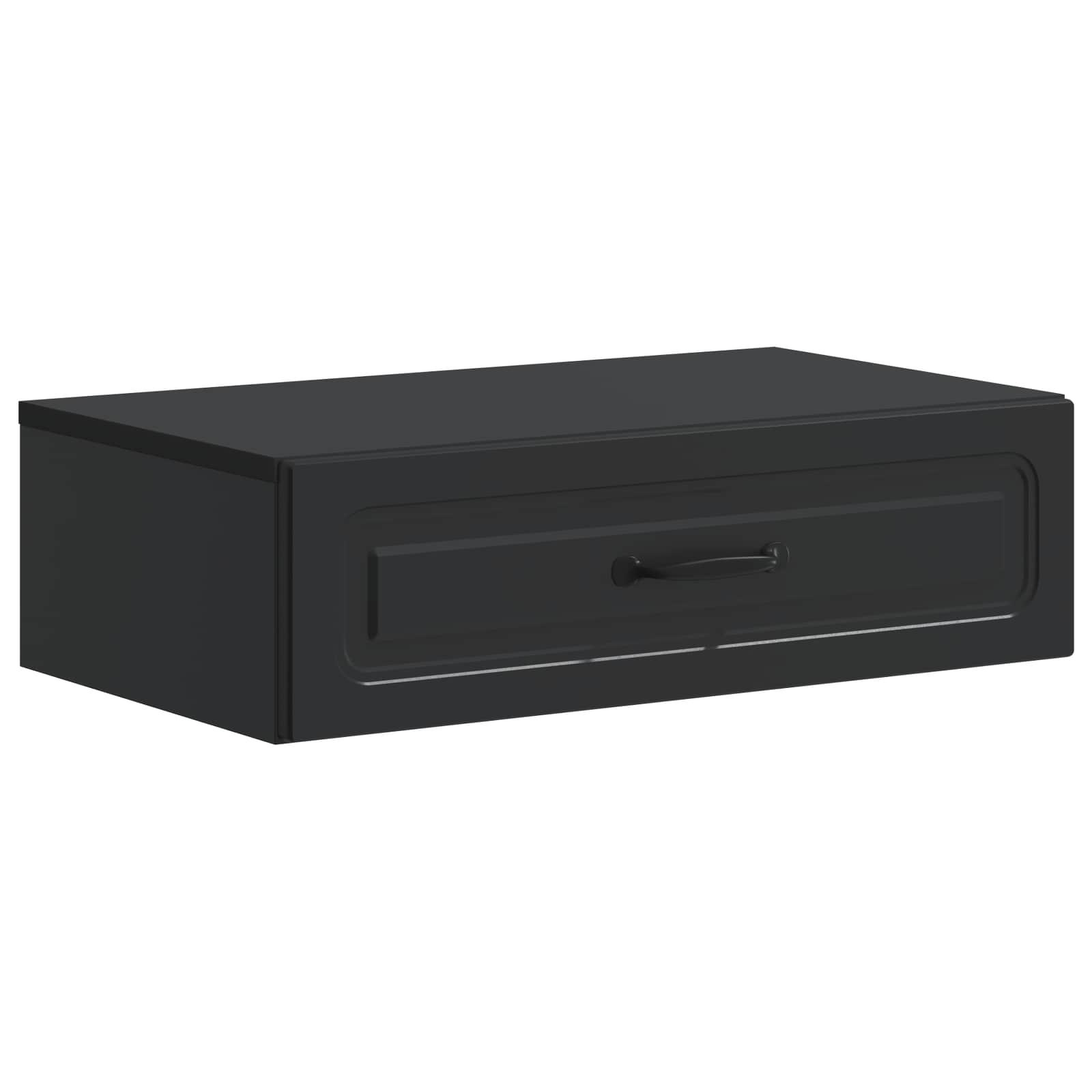 Væghængt Sideskab Sort 59 x 34,5 x 17 cm Konstrueret træ billede