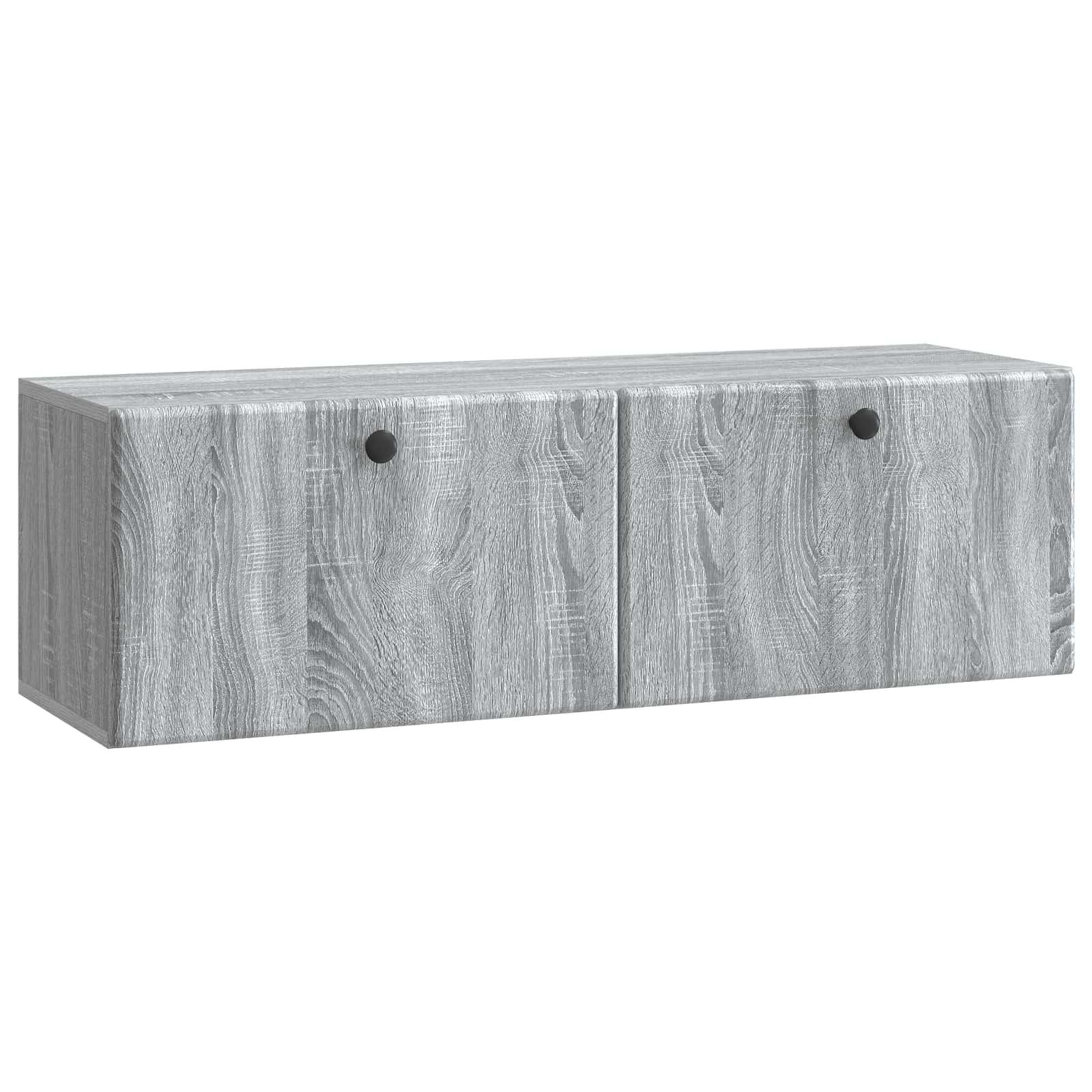 Væghængt TV-skab Grå sonoma-eg 98 x 31 x 30 cm Konstrueret træ billede