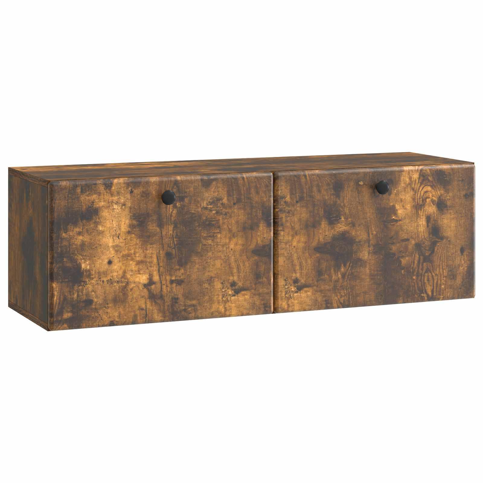 Væghængt TV-skab Røget eg 98 x 31 x 30 cm Konstrueret træ billede