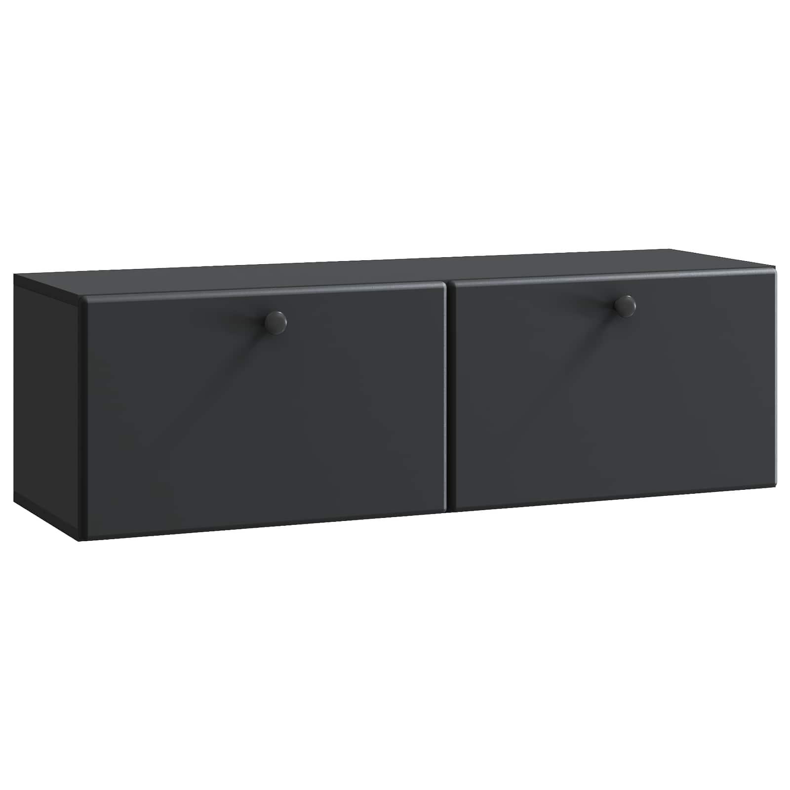 Væghængt TV-skab Sort 98 x 31 x 30 cm Konstrueret træ billede