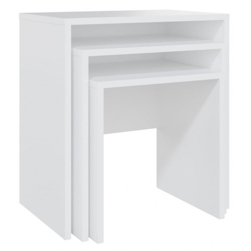 Indskudsborde 3 stk. konstrueret træ hvid