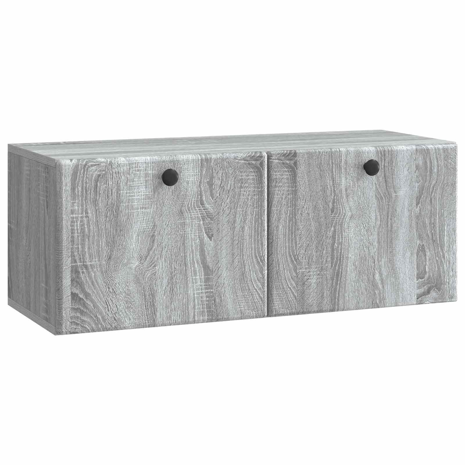 Væghængt TV-skab Vægmonteret Grå sonoma-eg 78,5 x 31 x 30 cm billede