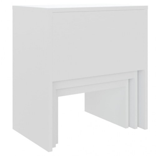 Indskudsborde 3 stk. konstrueret træ hvid