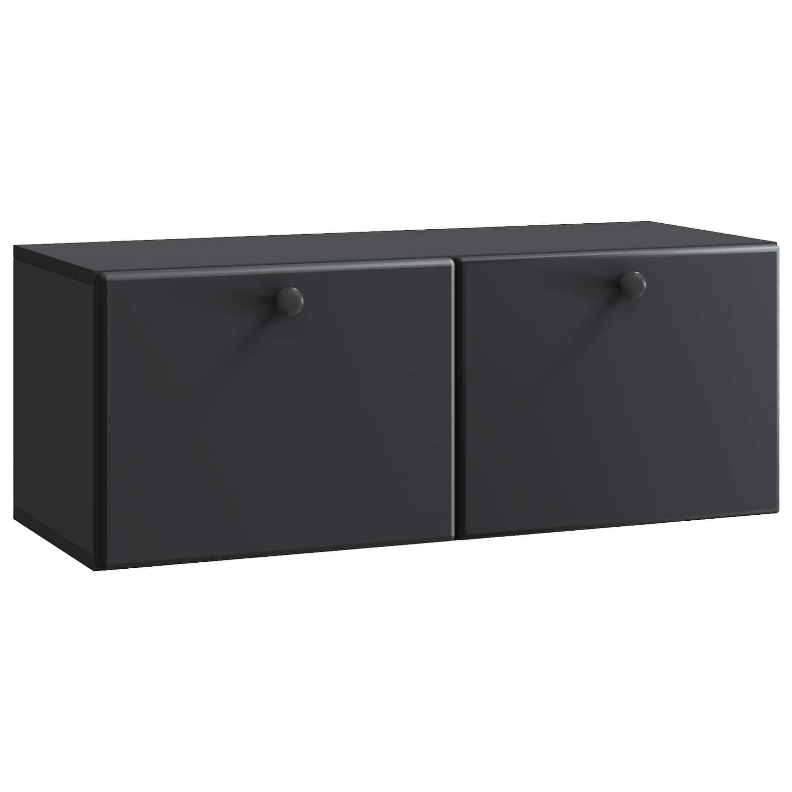 Væghængt TV-skab Sort 78,5 x 31 x 30 cm Konstrueret træ billede