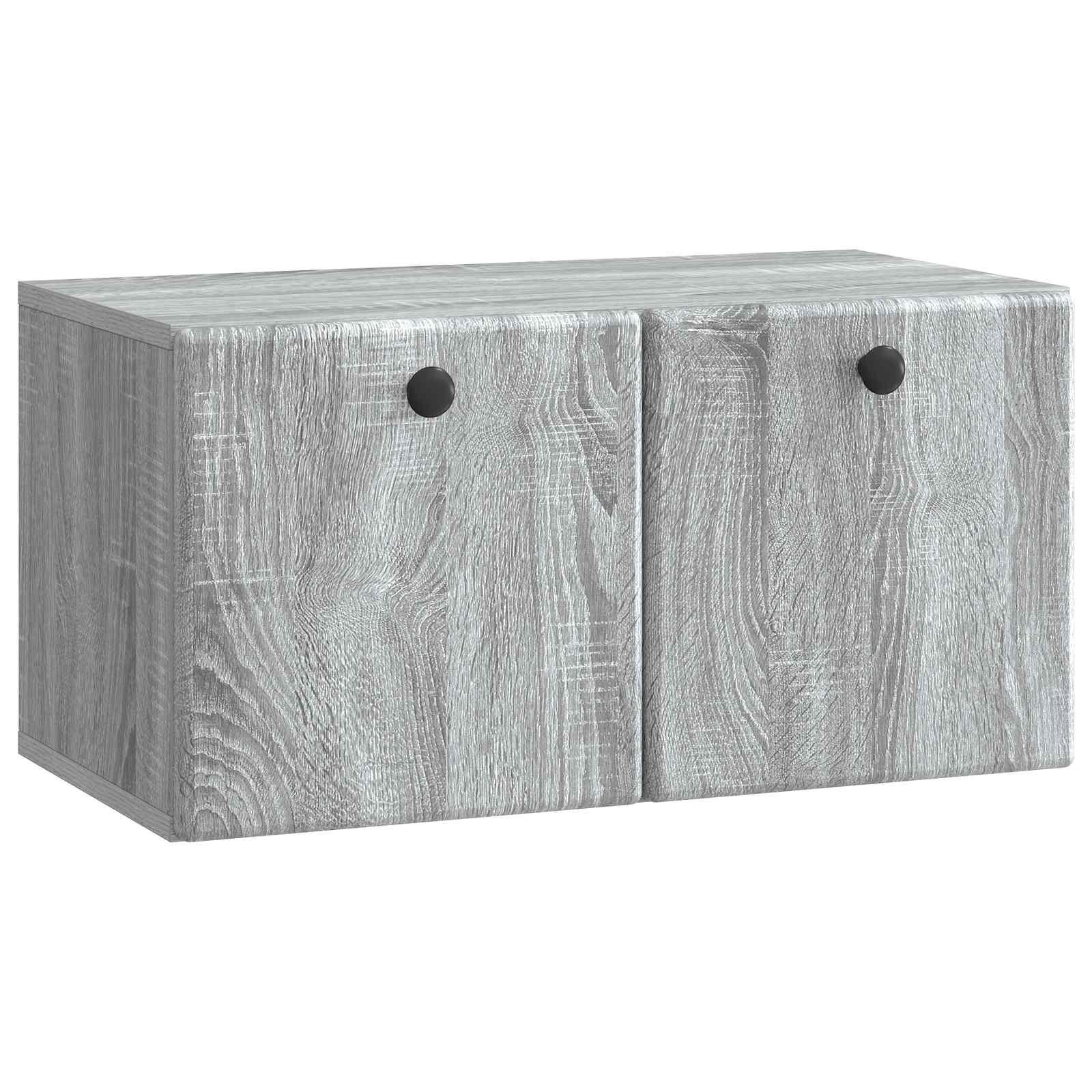 Væghængt TV-skab Vægmonteret Grå sonoma-eg 59,5 x 31 x 30 cm billede
