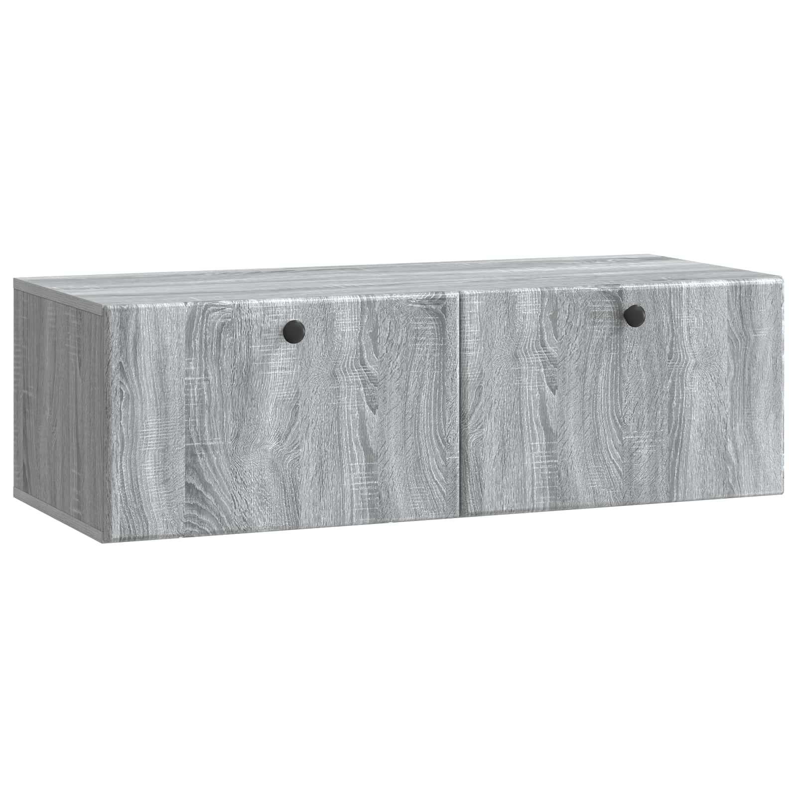 Væghængt TV-skab Grå sonoma-eg 98 x 41 x 30 cm Konstrueret træ billede