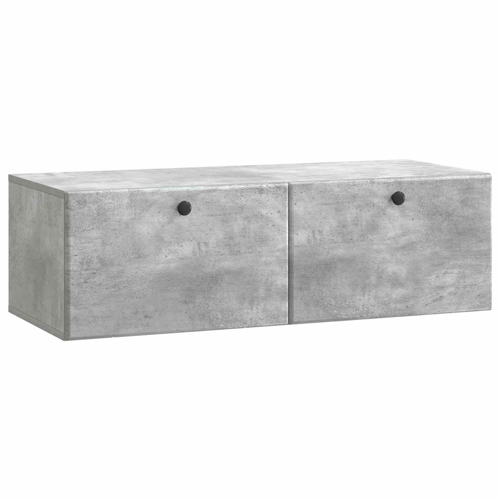 Væghængt TV-skab Betongrå 98 x 41 x 30 cm Konstrueret træ billede