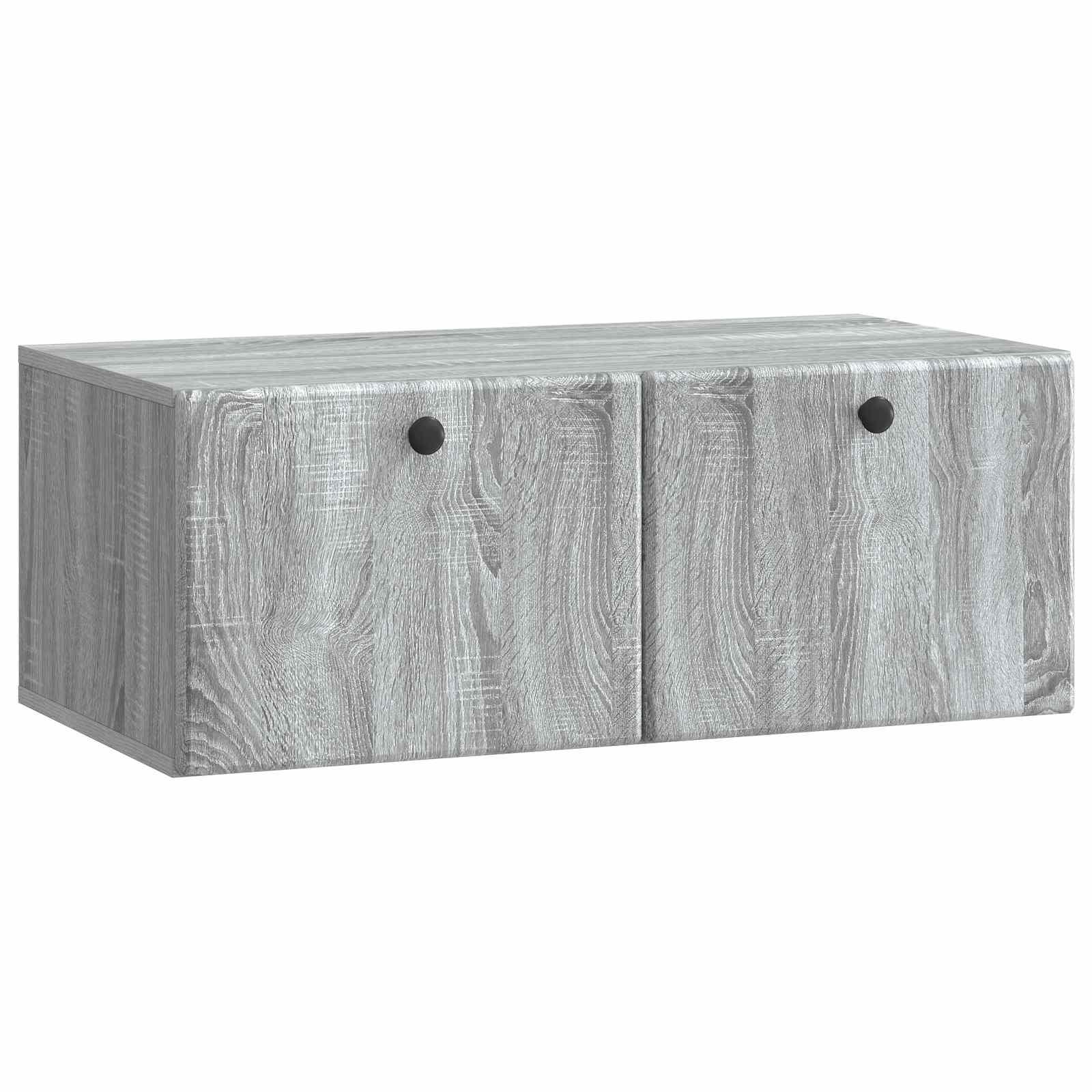 Væghængt TV-skab Vægmonteret Grå sonoma-eg 78,5 x 41 x 30 cm billede