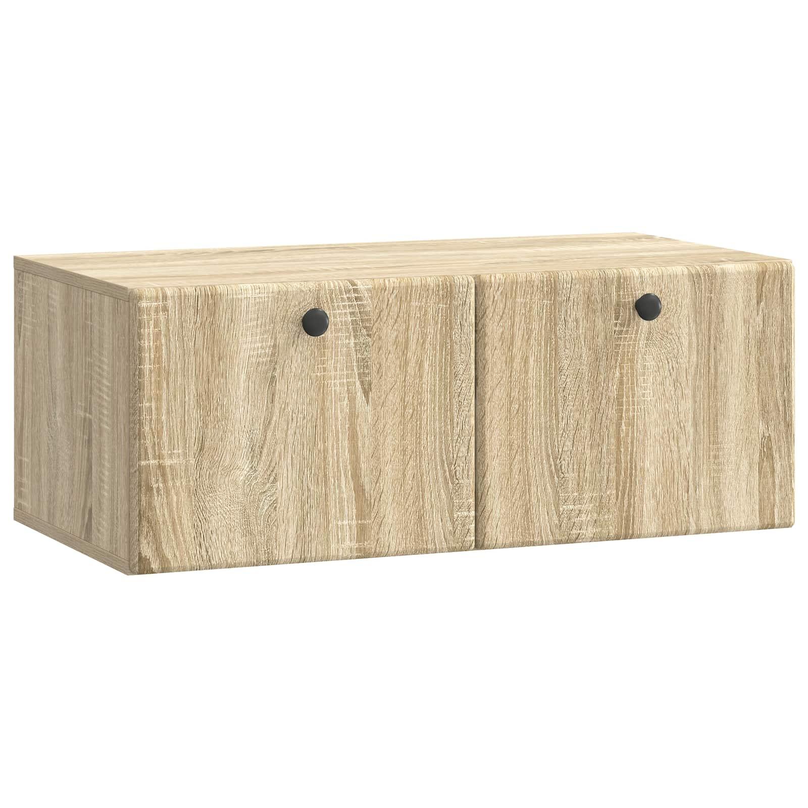 Væghængt TV-skab Sonoma-eg 78,5 x 41 x 30 cm Konstrueret træ billede