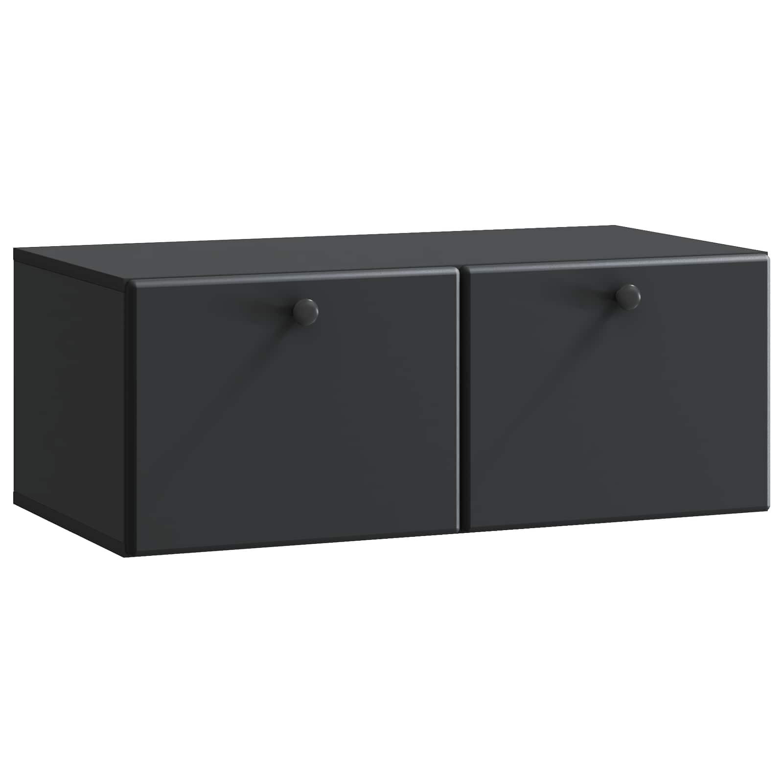 Væghængt TV-skab Sort 78,5 x 41 x 30 cm Konstrueret træ billede