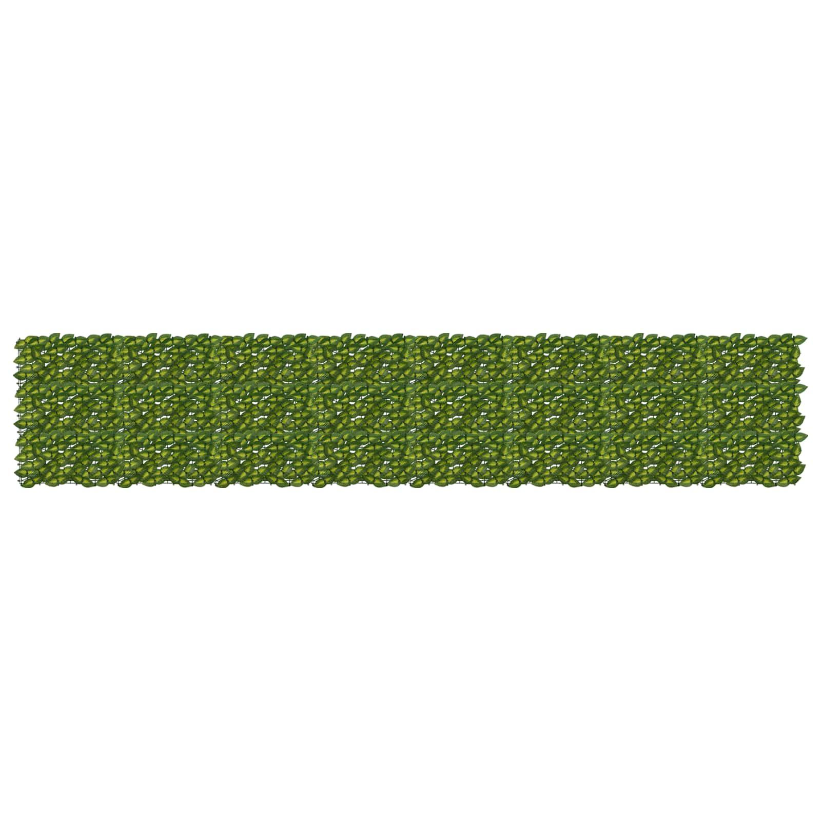 Altanscreen med blade Grøn og Gul 400 x 75 cm billede