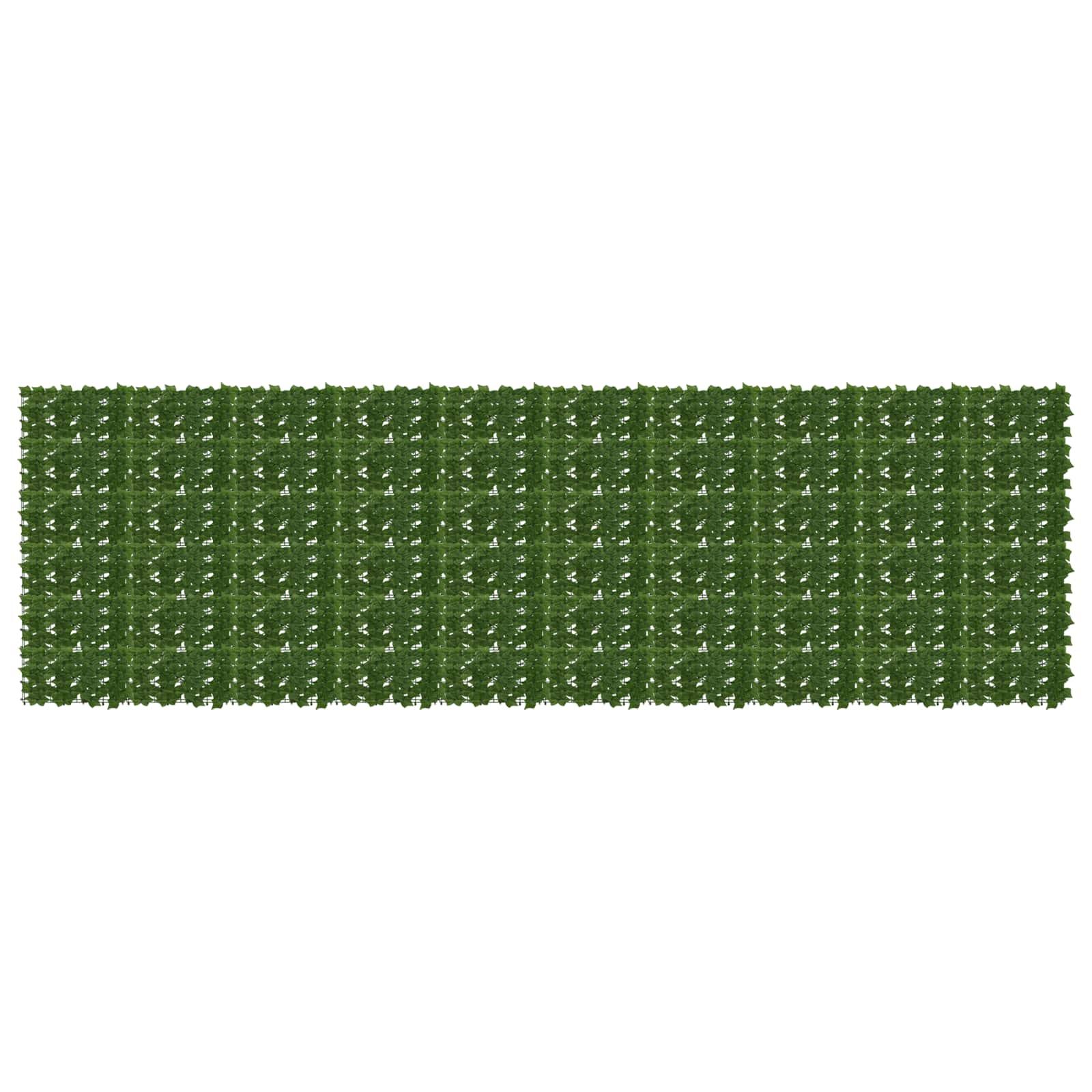 Altanscreen med blade Grøn 500 x 150 cm Polyethylen og stof billede