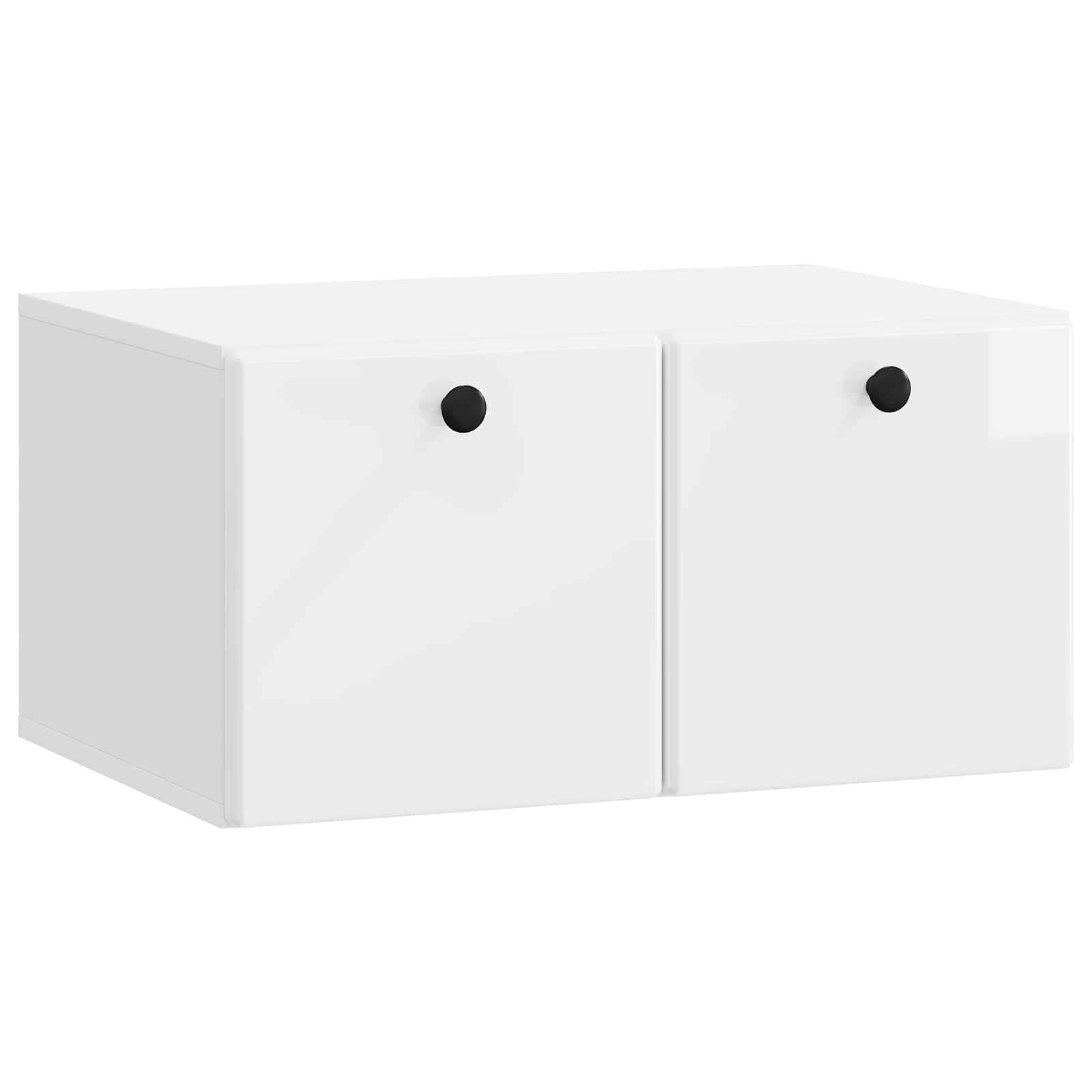 Væghængt TV-skab Vægmonteret Hvid højglans 59,5 x 41 x 30 cm billede