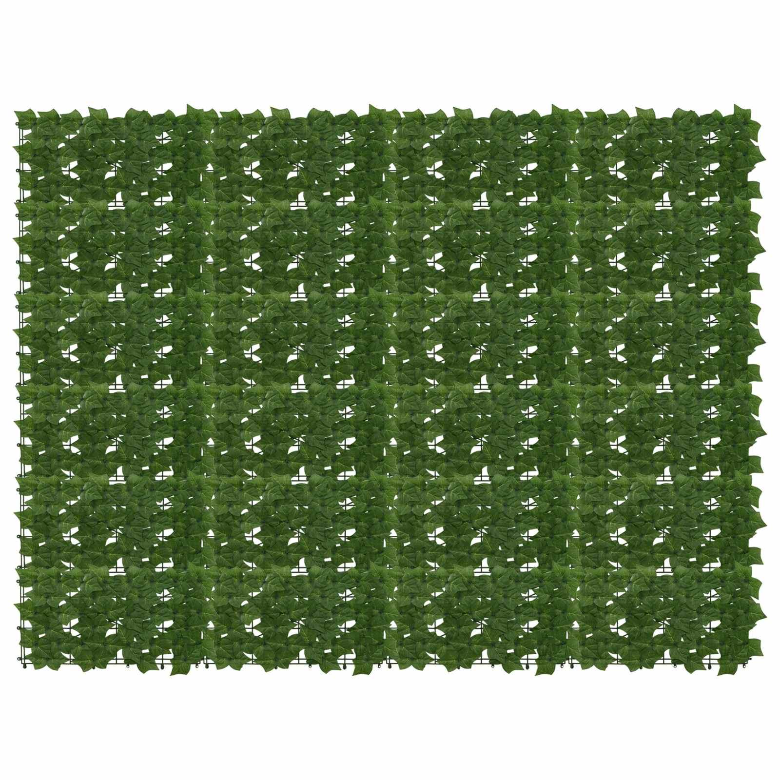 Altanscreen med blade Grøn 200 x 150 cm Polyethylen og stof billede