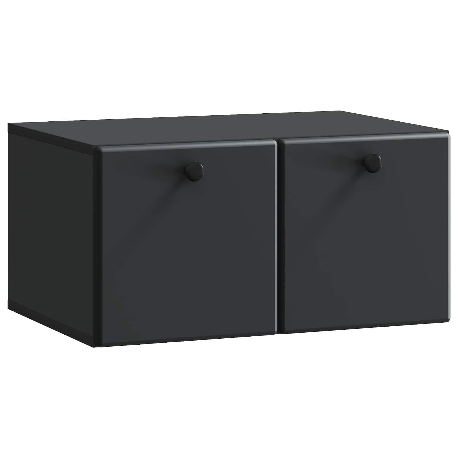Væghængt TV-skab Sort 59,5 x 41 x 30 cm Konstrueret træ billede