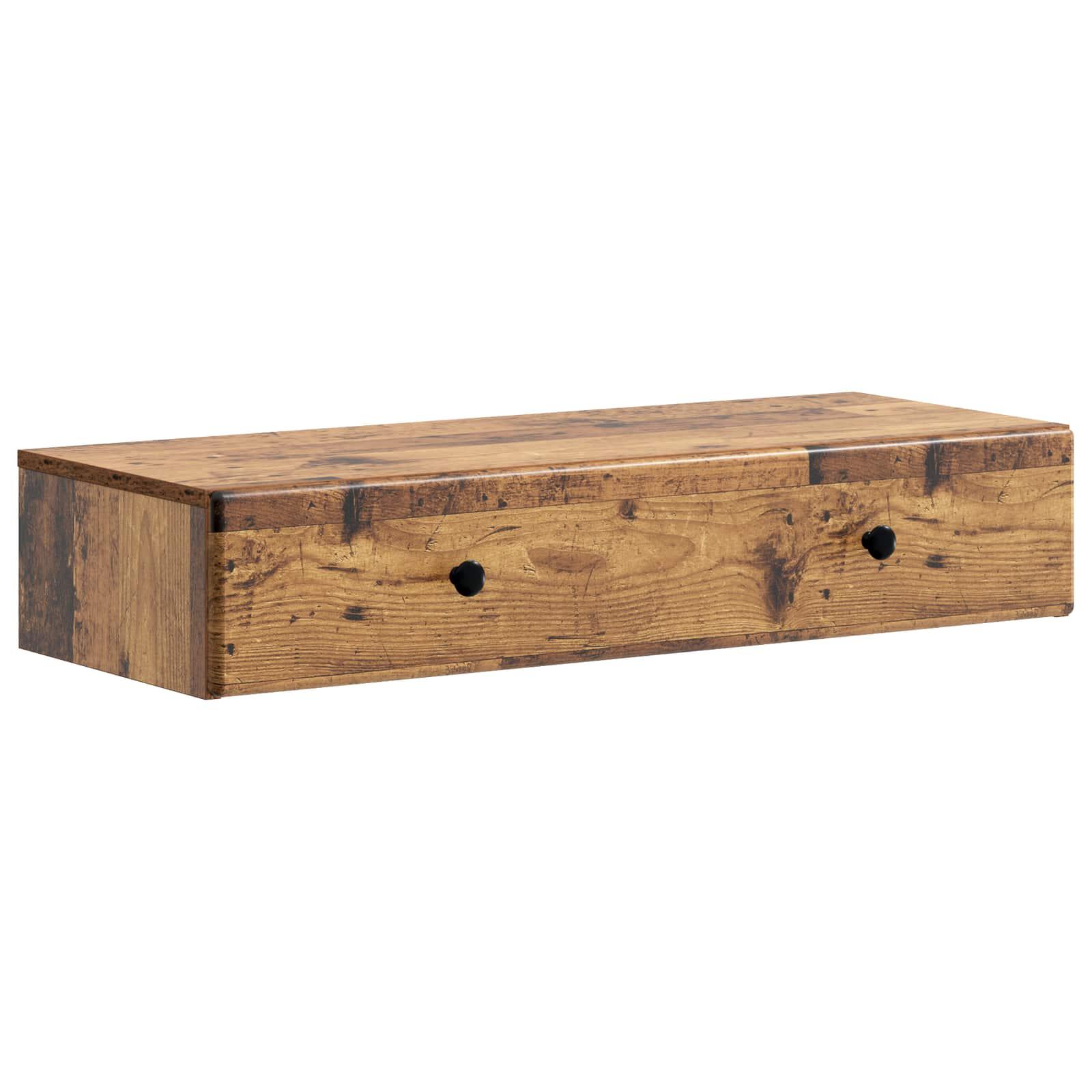 Væghængt Sideskab Gammelt træ 87,5 x 34,5 x 17 cm billede