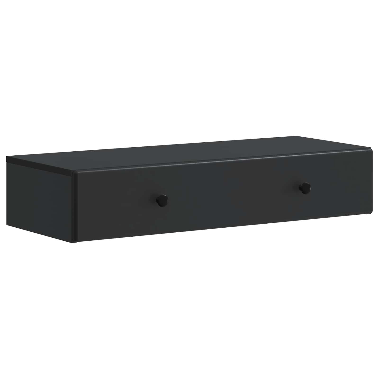 Væghængt Sideskab Sort 87,5 x 34,5 x 17 cm Konstrueret træ billede