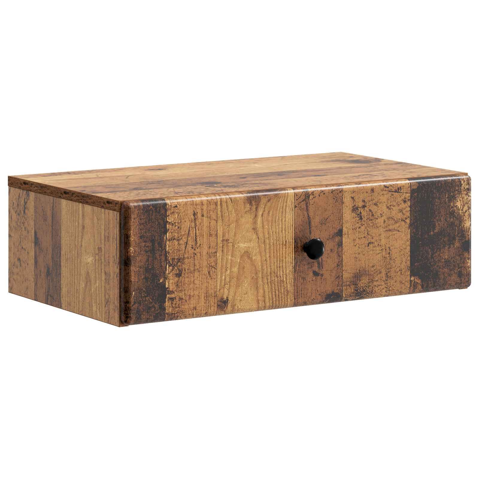 Væghængt Sideskab Gammelt træ 59 x 34,5 x 17 cm Konstrueret træ billede