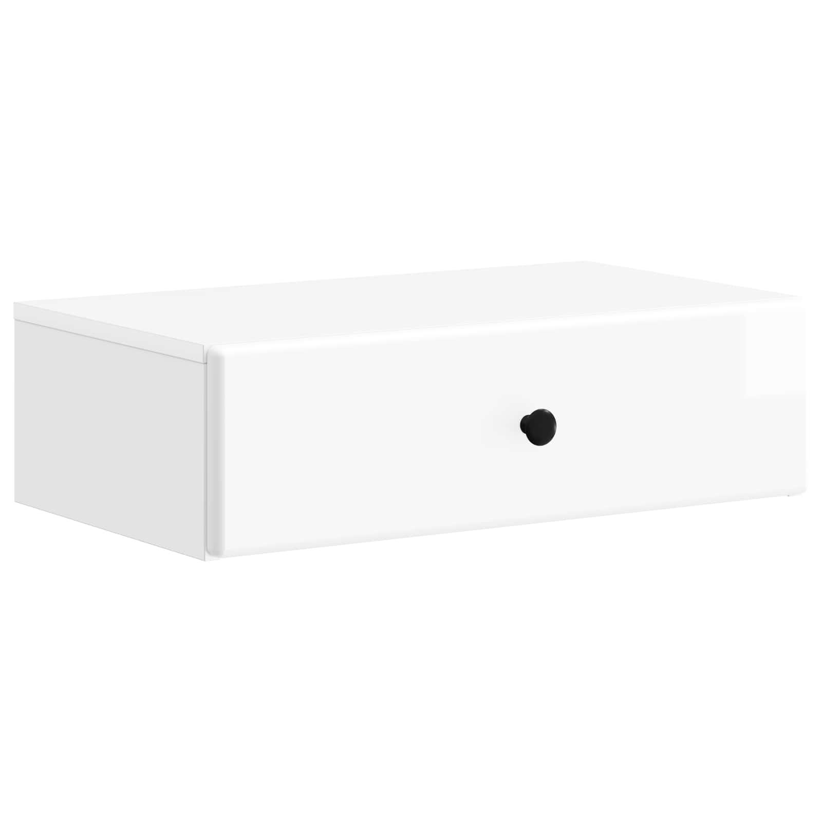 Væghængt Sideskab Hvid højglans 59 x 34,5 x 17 cm billede