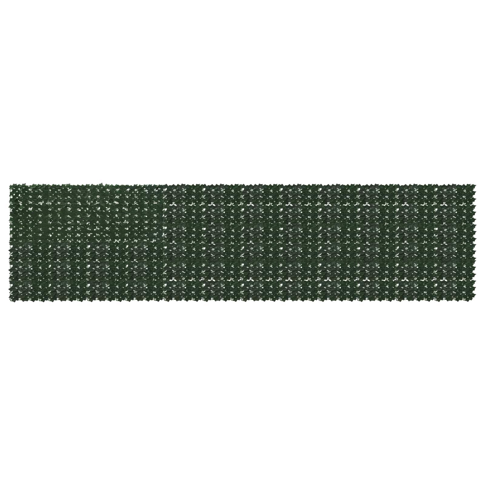 Altanscreen med blade Mørkegrøn 600 x 150 cm billede