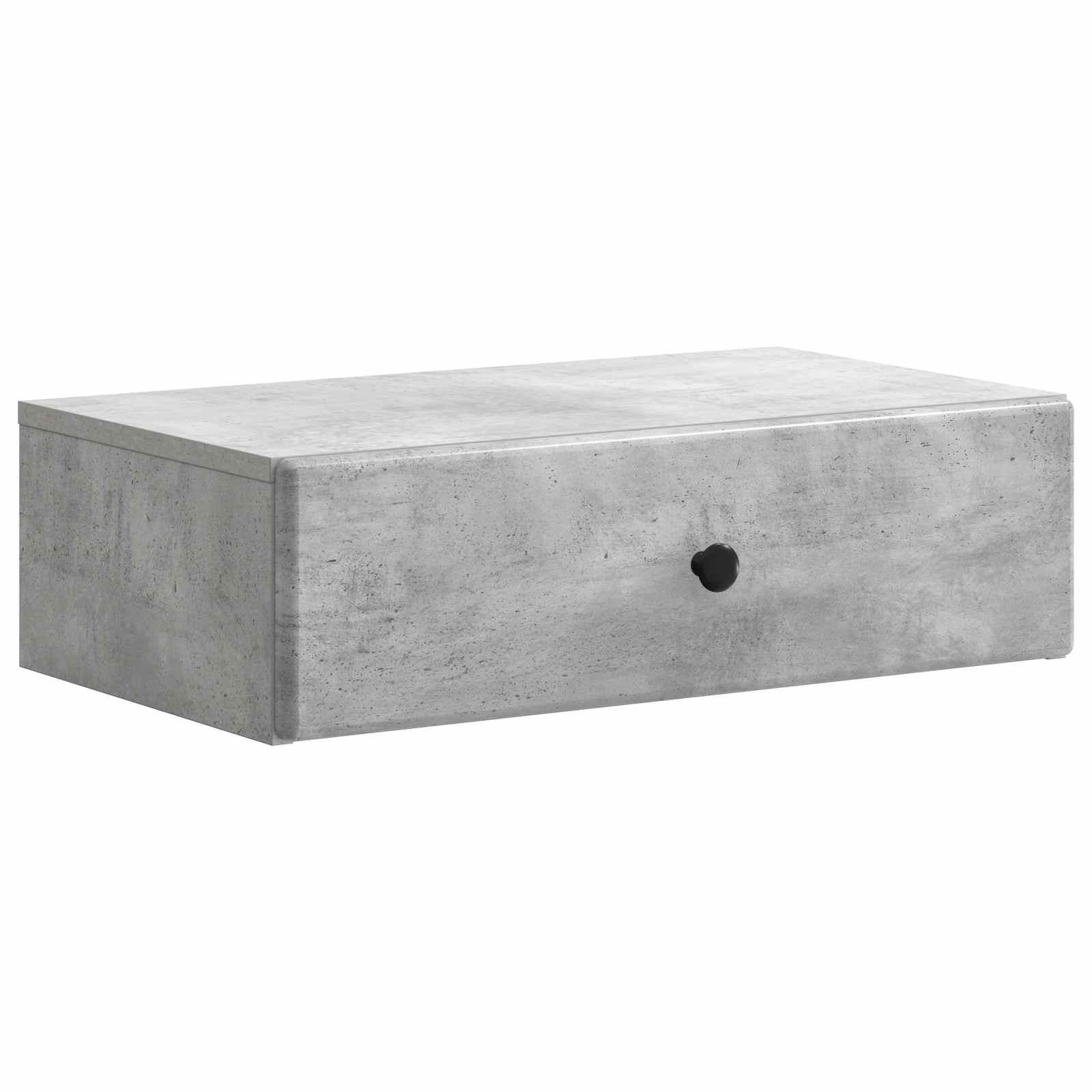 Væghængt Sideskab Betongrå 59 x 34,5 x 17 cm Konstrueret træ billede