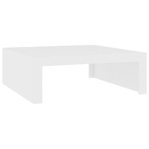 Sofabord 100x100x35 cm konstrueret træ hvid