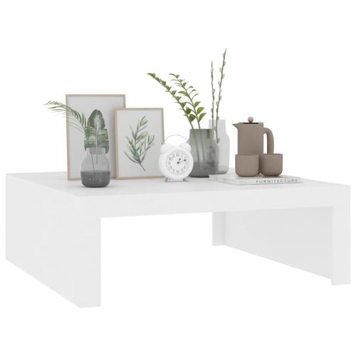 Sofabord 100x100x35 cm konstrueret træ hvid