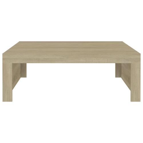 Sofabord 100x100x35 cm konstrueret træ røget egetræsfarve