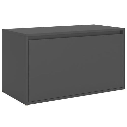 Entrébænk 80x40x45 cm konstrueret træ grå