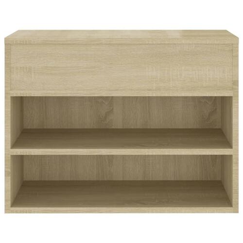 Skobænk 60x30x45 cm konstrueret træ sonoma-eg