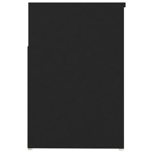 Skobænk 80x30x45 cm konstrueret træ sort