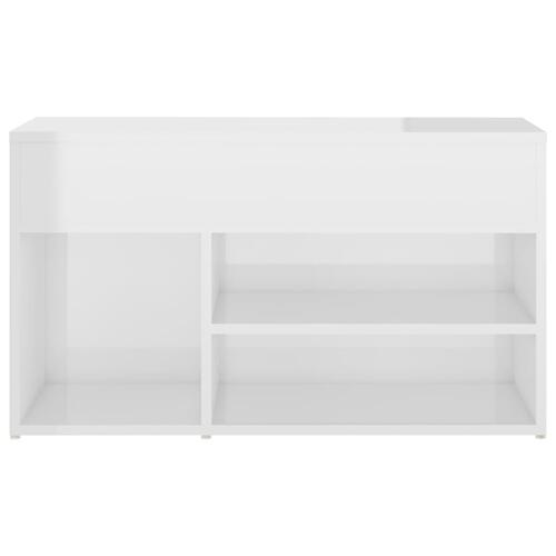 Skoreol 80x30x45 cm konstrueret træ hvid højglans