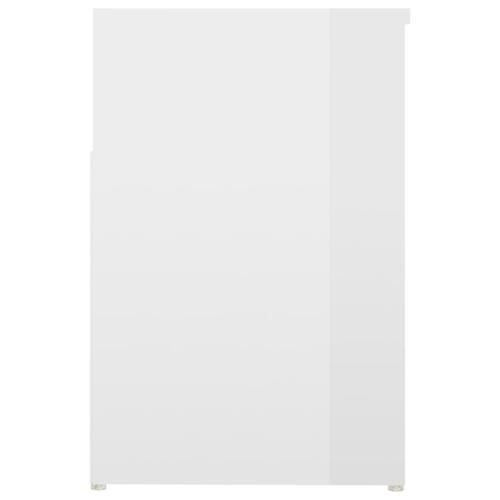 Skoreol 80x30x45 cm konstrueret træ hvid højglans