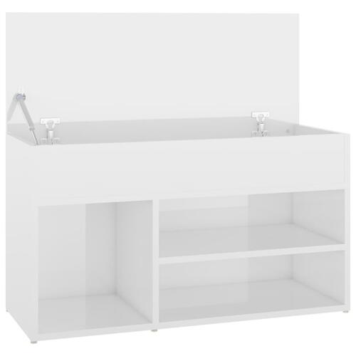 Skoreol 80x30x45 cm konstrueret træ hvid højglans