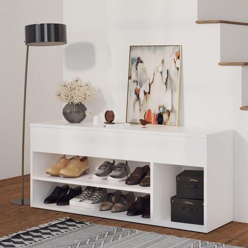 Skoreol 105x30x45 cm spånplade hvid
