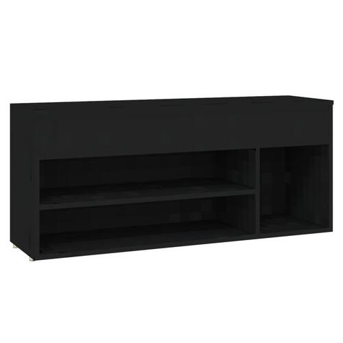 Skoreol 105x30x45 cm spånplade sort