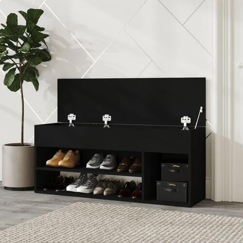 Skoreol 105x30x45 cm spånplade sort