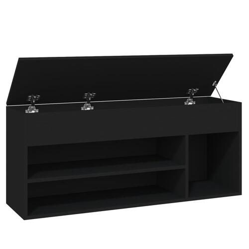 Skoreol 105x30x45 cm spånplade sort