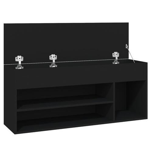 Skoreol 105x30x45 cm spånplade sort