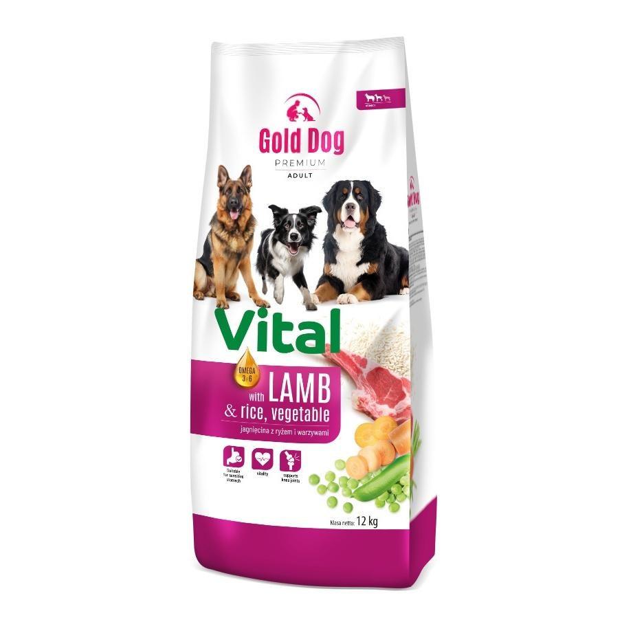 GOLD DOG Premium Vital – tørfoder med lam og ris 12 kg billede
