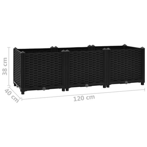 Højbed 120x40x38 cm polypropylen