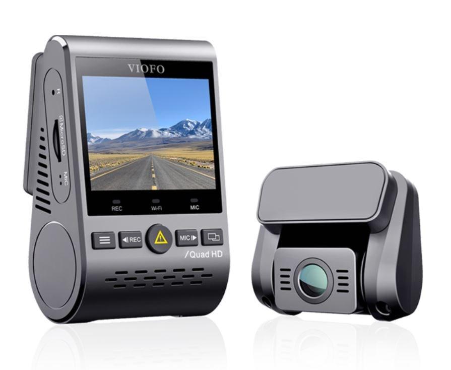 VIOFO A129 Plus Duo-G dashcam - sort, for- og bagkamera, QHD/Full HD billede
