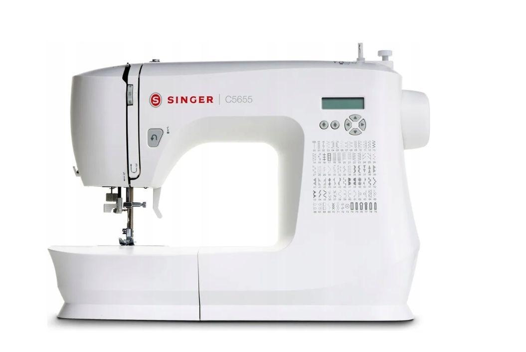 Singer C5655 symaskine - hvid, 80 sømme, LCD billede
