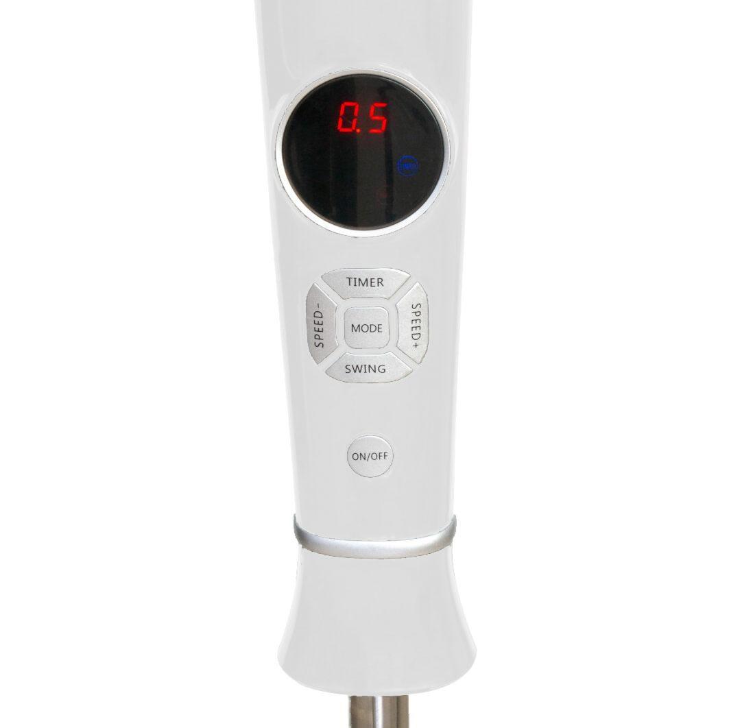 Volteno gulvventilator 40 cm - hvid med fjernbetjening og display billede