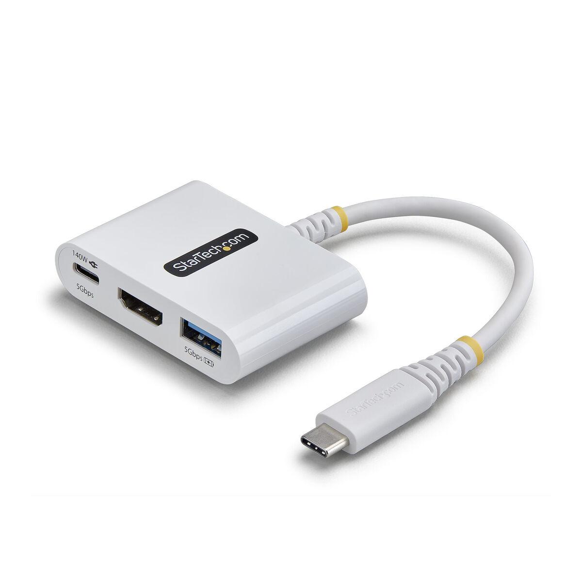 StarTech 168W-USBC-MULTIPORT USB‑C multiportadapter - Hvid billede