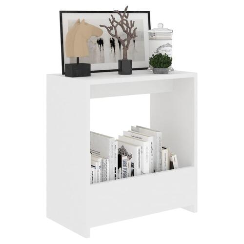 Sidebord 50x26x50 cm konstrueret træ hvid