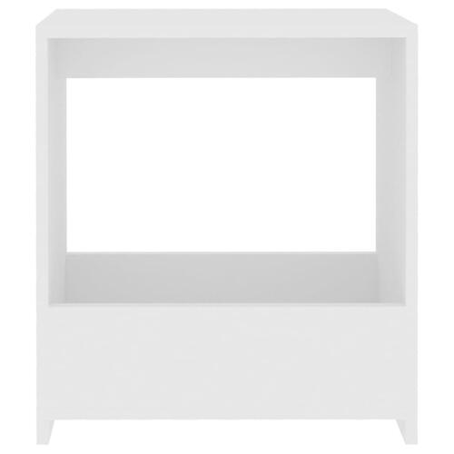 Sidebord 50x26x50 cm konstrueret træ hvid