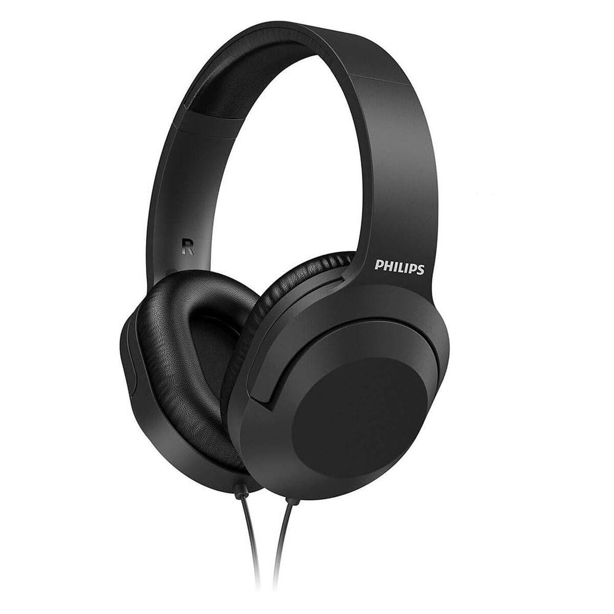 Philips diadem-hovedtelefoner - sort, kablede over-ear stereo (OUTLET A) billede